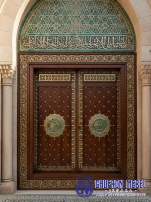 Replika Pintu Nabawi Model Pintu Masjid Jati Jepara
