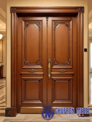 Jual Pintu Kupu Tarung Kayu Jati Rumah Sultan