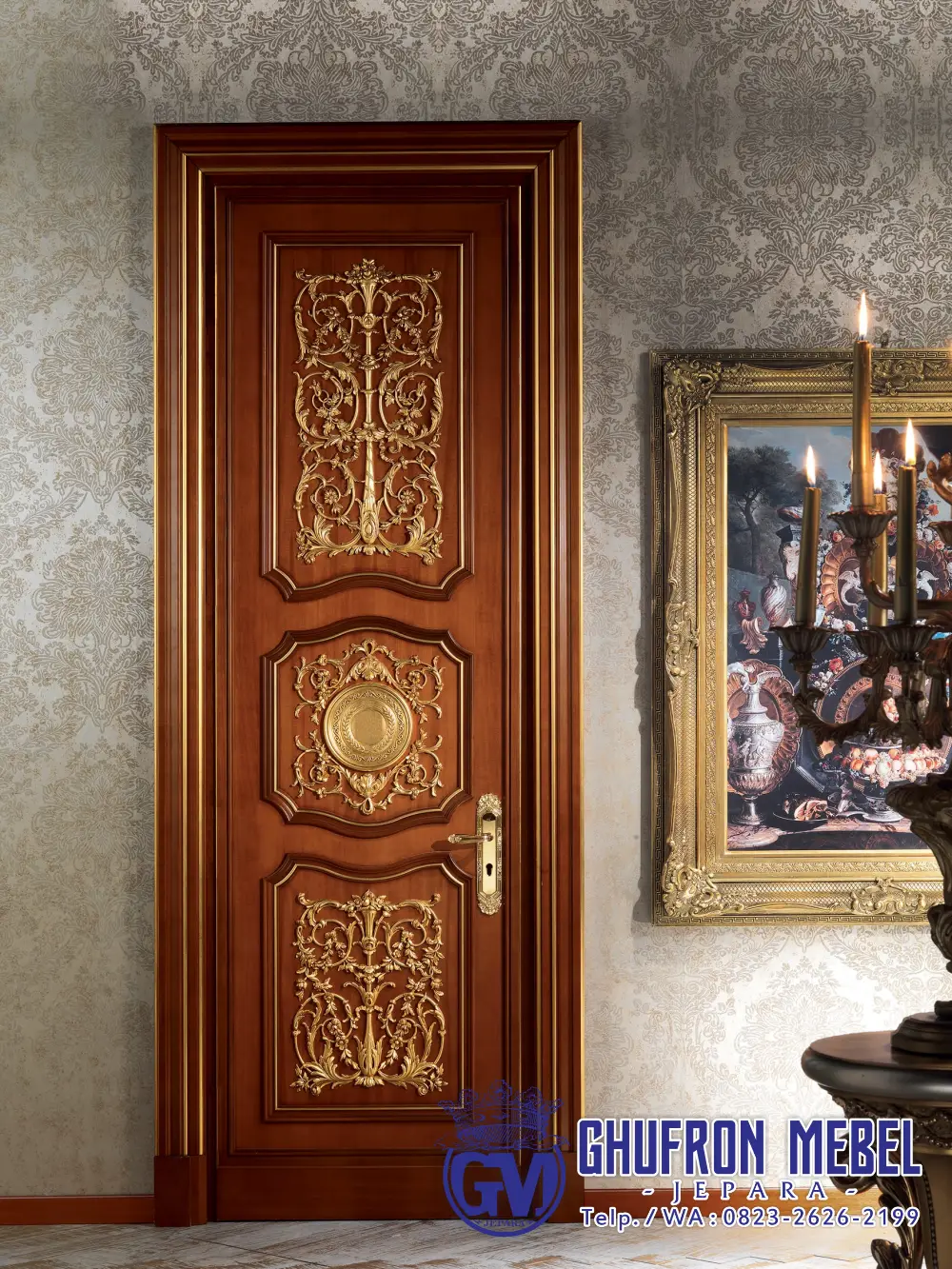 Gaya Pintu Kamar Klasik Mewah Eropa Style
